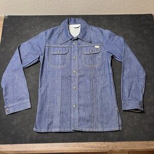 JC Penney Denim Jacket 1970s Vintage Dark Indigo Dark Wash Jean Hercules roebuck